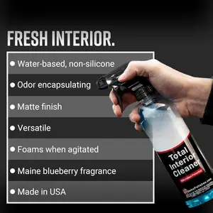 Adam's Polishes Total Interior Cleaner & Protectant, 16 and 32 fl oz Quick Detailer & SiO2 Protection, Ceramic Infused, Anti-Static, OEM Finish, For Leather, Vinyl, Plastics, Glass & More