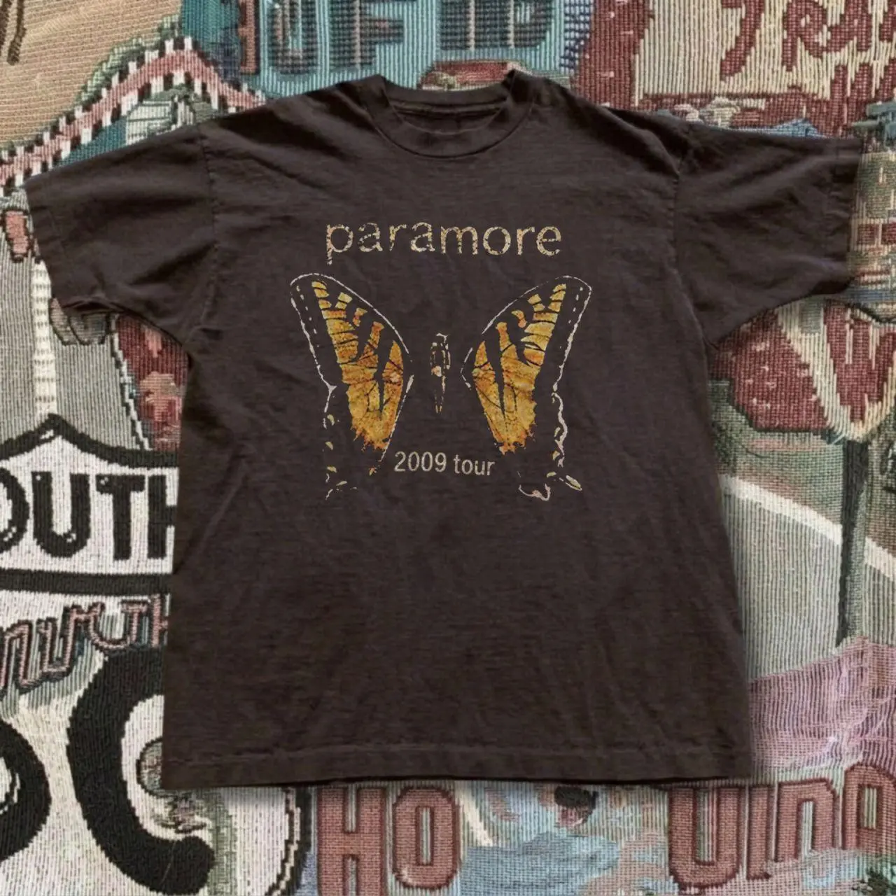 Paramore 2009 Tour Butterfly Graphic T shirt and Baby Tee | Vintage Alternative Rock Pop Punk Band Concert Merch | Alt Grunge Streetwear Tee