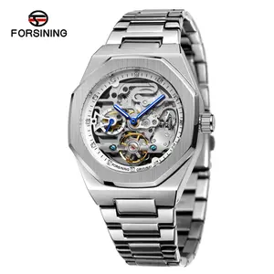Men's mechanical watch fashion party with rhinestones waterproof hollow daily decoration classic business men's watch exquisite men's birthday gift with box