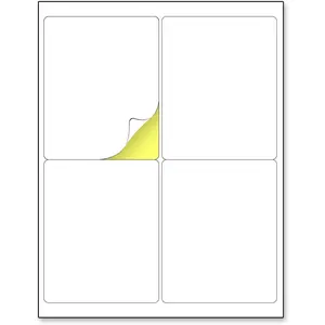 (4" x 5") 30 Sheets, Large White Labels Stickers - Laser/Inkjet Printable