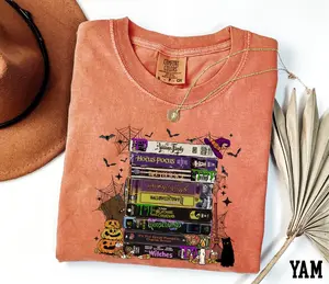 Comfort Colors Halloween VHS Movies Shirt, Vintage Halloween Shirt, Halloween Horror Movie Shirt, Spooky Season Shirt, Hocus Pocus Shirt