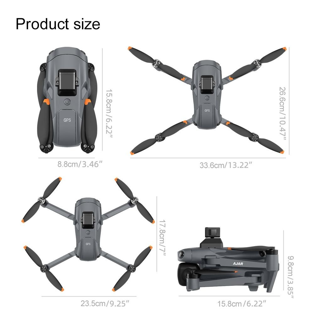 GPS Drone with 8K  Dual Cameras (50fps), 2000m Long Range, Large Screen Remote Controller, Auto Low Power Return, 244g Lightweight Quadcopter, 100m Max Flight Altitude, Lithium-Polymer Battery, 2 Batteries