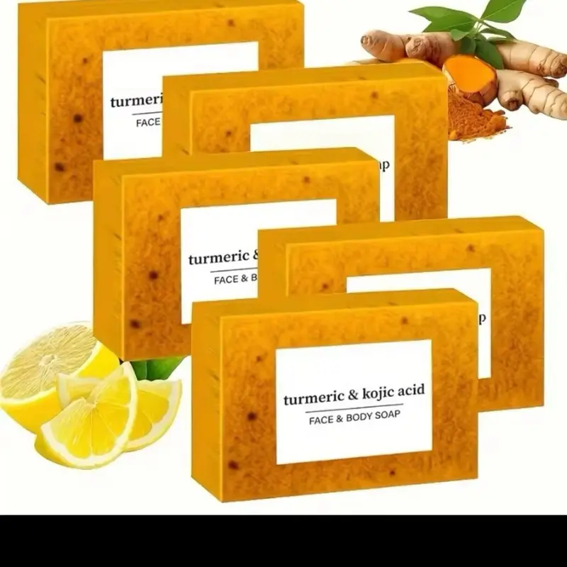 skincare lemon turmeric soap Facial Wash 3pcs set