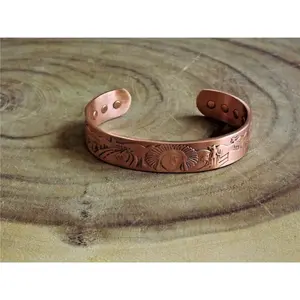 Copper Magnetic Bracelet - Arthritis Pain Therapy Energy Cuff - Native American