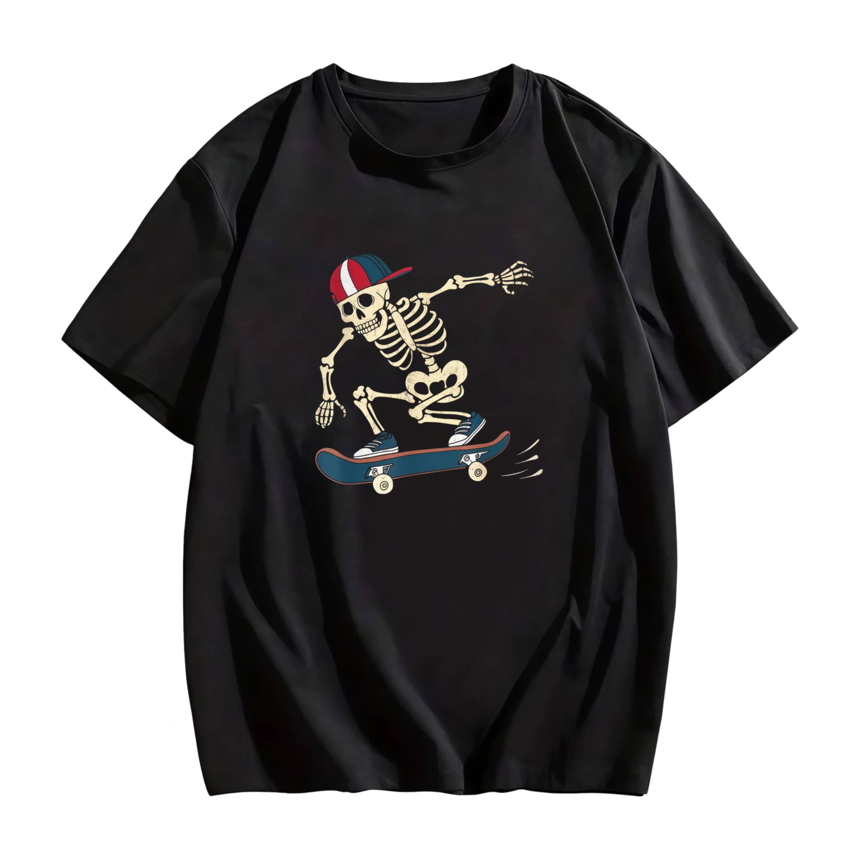 Skateboard Skeleton Halloween Skateboarding Skater Mens T-Shirt
