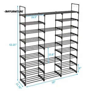 New store discount New store discount 9 Tiers Shoe Rack Storage Organizer Shoe Shelf Organizer for Entryway Holds 50-55 Pairs Shoe, Stackable Shoe Cabinet Shoe Rack