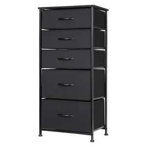 Zenstyle 5-Drawer Fabric Dresser, Vertical Storage Tower Chest Organizer Unit for Bedroom Dressers