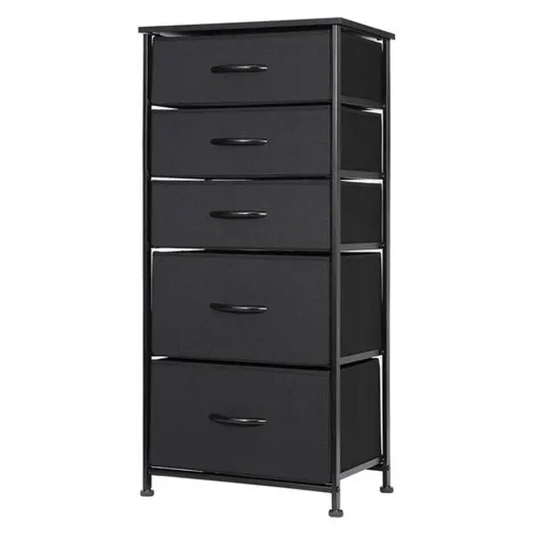 Zenstyle 5-Drawer Fabric Chest of Dresser - Vertical Furniture Storage Drawers Cabinet, Modern Storage Tower Organizer Unit for Bedroom