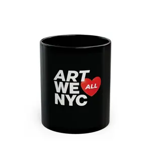 ART WE ALL NYC Love mug Drinkware Glossy Coffee Ceramic Stylish Reuse Washable Tea
