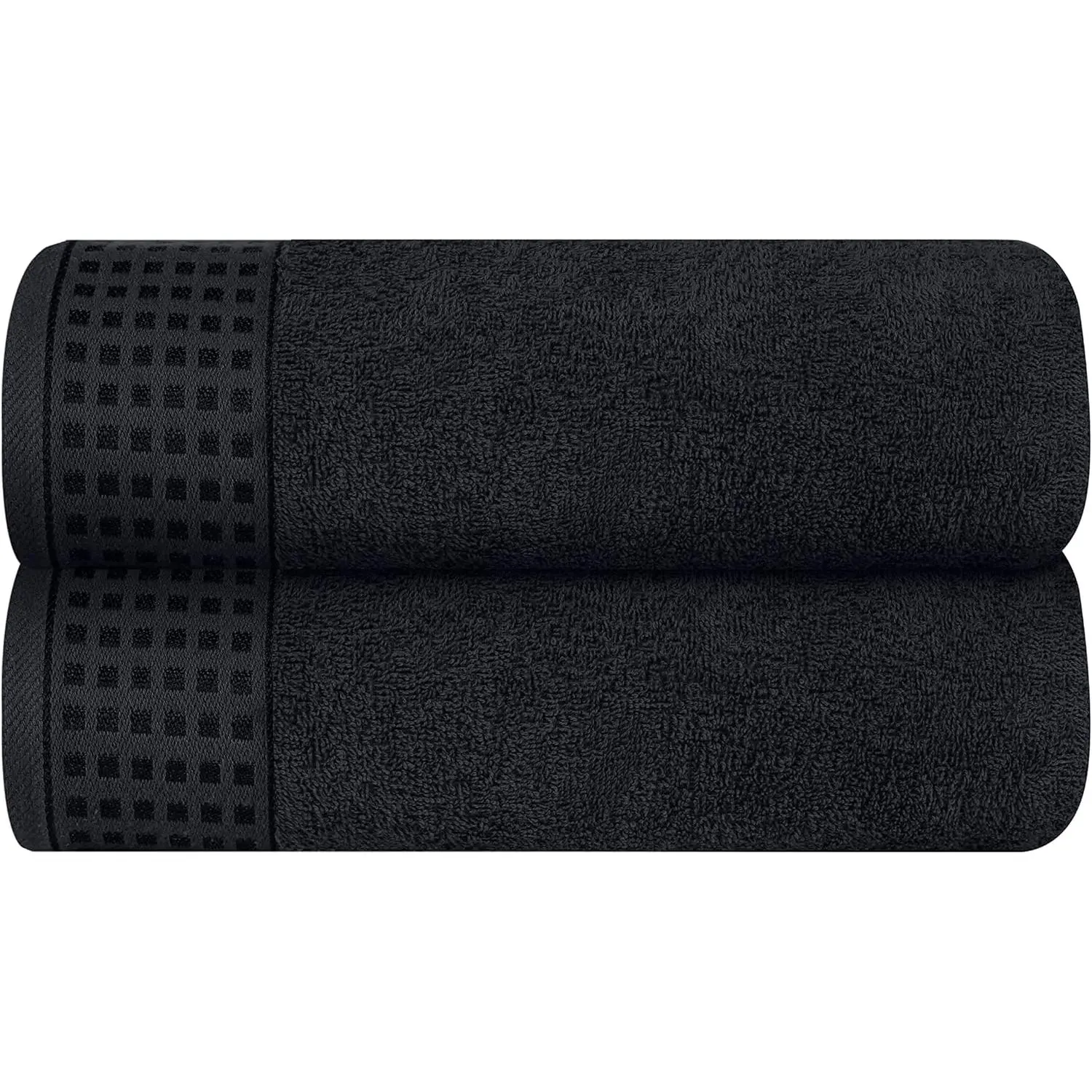 GLAMBURG 100% Cotton 2 Pack Bath Towel Set 28x55 Inches, Ultra Soft Highly Absorbant Compact Quickdry & Lightweight Large Bath Towels, Ideal for Gym Travel Camp Pool