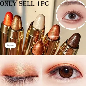 Shimmery Glitter Eyeshadow Stick High Shine Pigment for Eyes & Under Eyes Waterproof Sweat-proof Non-flying Powder Glitter Eye Makeup