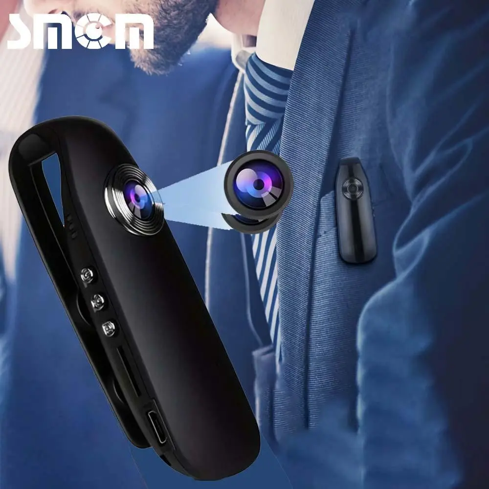 SMCM 1080P Full HD Convenient Camera, USB Rechargeable Home Outdoor Camera, Bicycle Video Recorder with Back Clip, Small Camera Video and Audio Recording Sports Camera with Card Reader, Multifunction HD Recorder