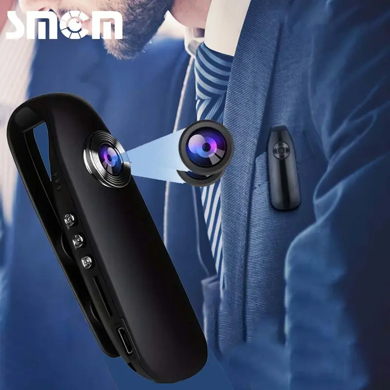 SMCM 1080P Full HD Convenient Camera, USB Rechargeable Home Outdoor Camera, Bicycle Video Recorder with Back Clip, Small Camera Video and Audio Recording Sports Camera with Card Reader, Multifunction HD Recorder