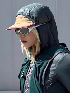 Y2K Silver Color Hiking Snow Sports Fashion Glasses, Unisex Preppy Tech Style Eyewear, Trendy Outdoor Sunglasses for Men and Women