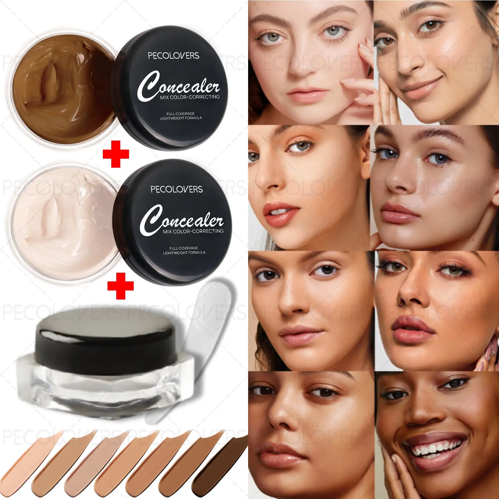 Full Coverage Concealer for Tattoos, Waterproof, Long-Lasting Concealer for Dark Circles, Acne, Blemishes, and Imperfections - Suitable for All Skin Types and Tones