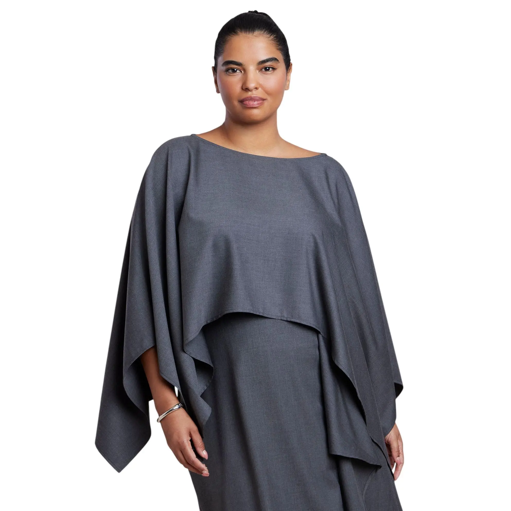 ELOQUII Women's Plus Size Draped Cape Top