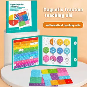 Magnetic Fraction Educational Puzzle, Magnetic Fraction Tiles & Fraction Circles Set, Math Manipulatives for Elementary School, Montessori Fraction Manipulatives Learning Toys for Kids Christmas, New Year, Birthday Gifts BlackFriday CyberMonday tiktokshop