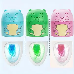 Cute Dinosaur Toilet Bowl Cleaner - Ocean Jasmine Peach Scent, Long Lasting Freshness, Gentle Liquid Formula, Easy to Use Bathroom Tank Cleaner