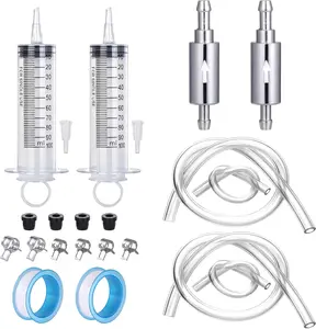2 Pack Brake Bleeder Kit,Hydraulic Disc Bleeding Kit 2pcs 100ML Syringes 2pcs 50cm with One Way for Hydraulic System Bleeding, Motorcycle ATV Quad System