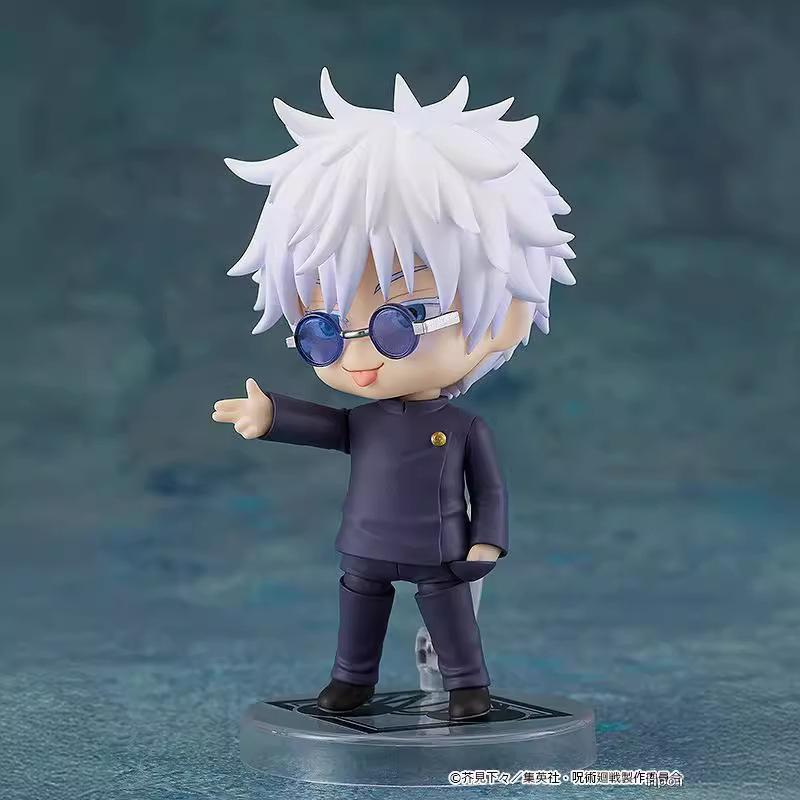 Anime Jujutsu Kaisen Gojo Satoru Joint mobility Action Figure PVC Model doll Toy Q-version nendoroid Desk Decor Gifts boxed