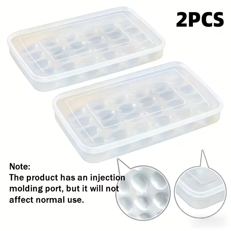 60-Section Deviled Egg Carrier with Hinged Lid - Sturdy Plastic Rectangular Storage Box for Fridge And Pantry Arrangement, Space-Efficient Egg Carton, Fridge Organizer | Contemporary Kitchen | Egg Carrier for Refrigerator