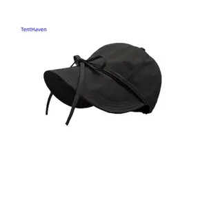 2026 Large brimmed sunshade hat, duckbill hat, women's casual strap, bow fishing hat, shopping face, small outdoor hat