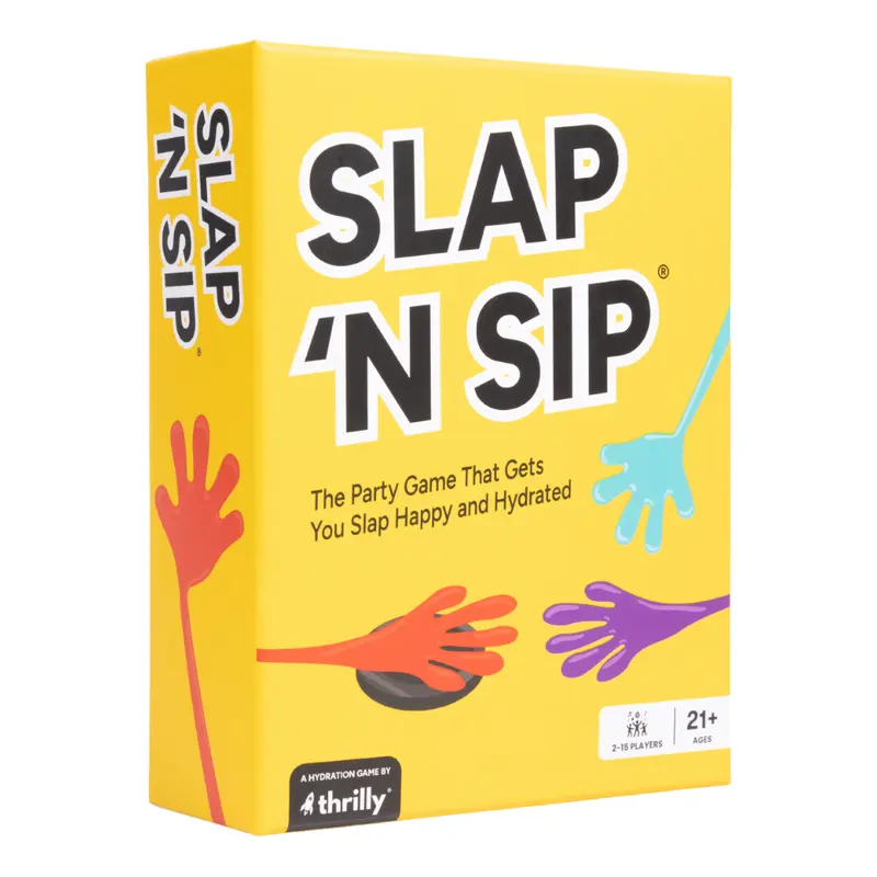 Slap N Sip Party Drinking Game – Fun Summer Drinking Games for Parties, Outdoor & Pool Party Games, Adult Party Game for Groups, Travel-Friendly for Beach & Vacation Fun, Includes 200 Cards