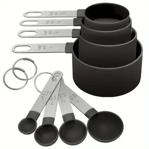 Measuring Cup Set with Stainless Steel Handle, Plastic Bowl Head, Precise Measurement, Ideal for Restaurant/cafe Kitchen Essentials