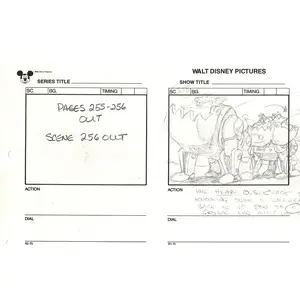 Chip n Dale Rescue Rangers Original Production Animation Storyboard Walt Disney FIRST EPISODE 1988 A57