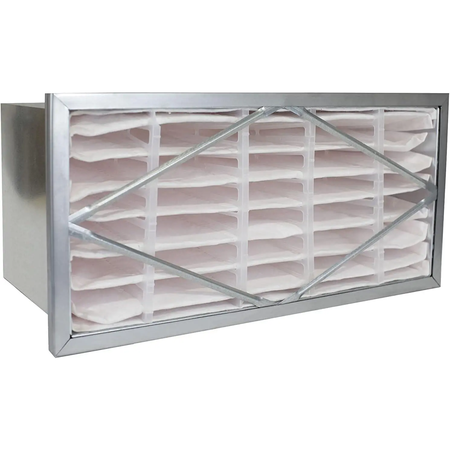 Filterbuy 20x20x12 MERV 13 Optimal Defense HVAC Air Filter (1-Pack) - Galvanized Steel Rigid Frame, Wire Mesh, Eco-Friendly Rigid Cell for HVAC System (Actual Size: 17.75x17.75x11.38 in)