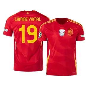 24-25 Spain National Team Home Jersey - No. 19 Yamal, No. 7 Morata, Rodri, Gavi Football Jersey