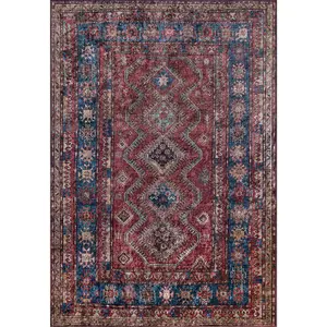 Karachi KAR-1 Burgundy Area Rug