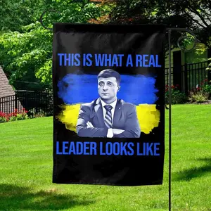 I Stand With Ukraine Zelenski Support Flag/Ukrainian Solidarity Flag/Anti Putin/Support Ukraine Flag/Liberal Leftist Activist OHQR05