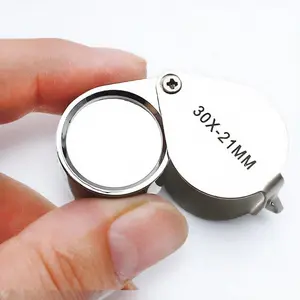 30x Magnification Portable Magnifier, 1 Count Handheld Jewelry Magnifier, Jewelry Identification Tool, Durable & Anti-Scratch Magnifier, Portable Magnifying Glass, Desk Accessories