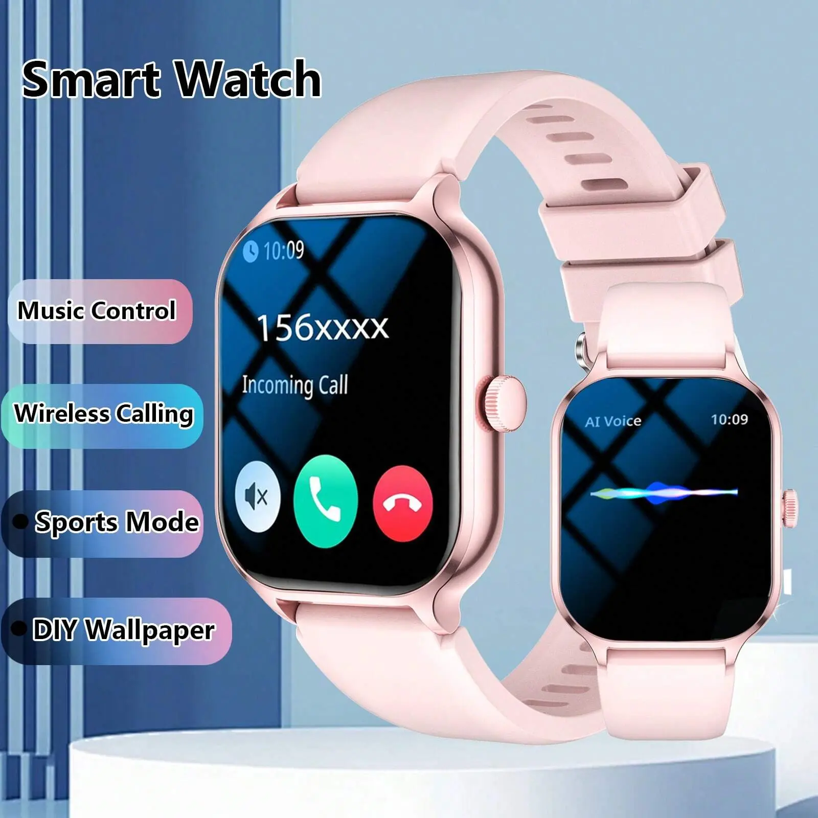 Smart Watch,Wireless Calling /Dial, Various APP Reminders,Suitable For Men And Women,Sports Watches,Information Reminder,For IOS/Andriod