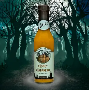 Salce's Haunted Honey Habanero hot sauce made with ghost peppers and habaneros