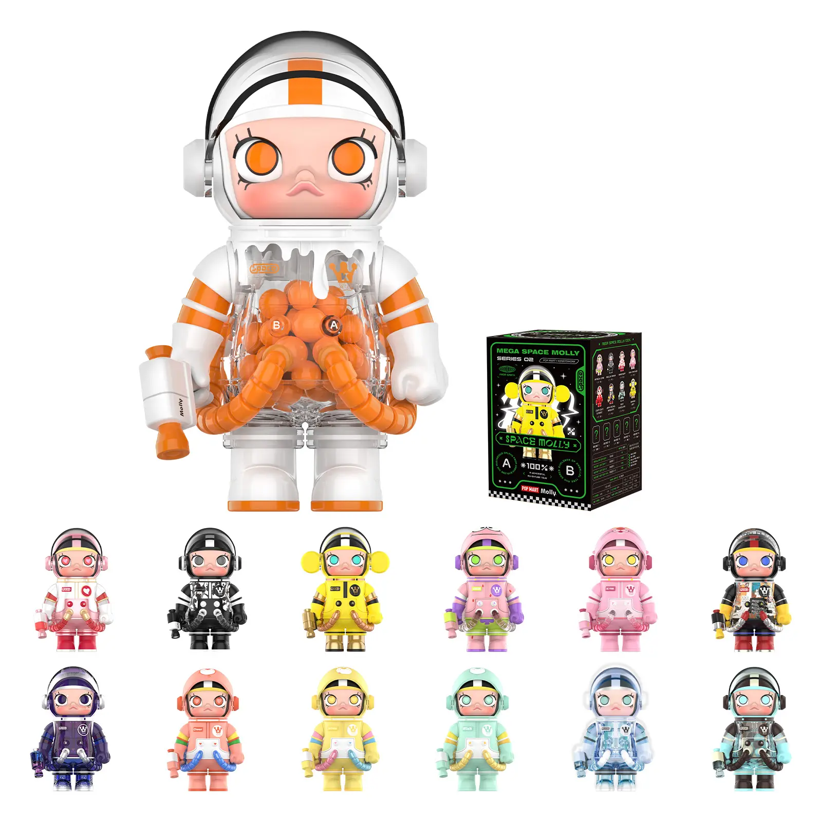 POP MART MEGA SPACE MOLLY 100% Series 2-B, Blind Box
