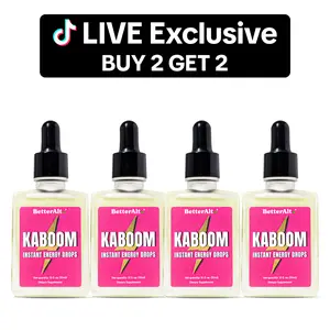 BetterAlt B2G2 KABOOM | Instant Energy Drops | MCT Oil & Mint Oil Blend | 100% Natural | No Caffeine | Safe & Effective | 60 Servings each