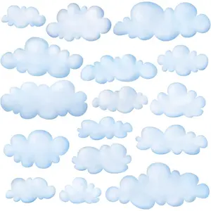 DS9-1702 Clouds Kids Wall Decals Peel and Stick Removable Wall Stickers for Kids Nursery Bedroom Living Room