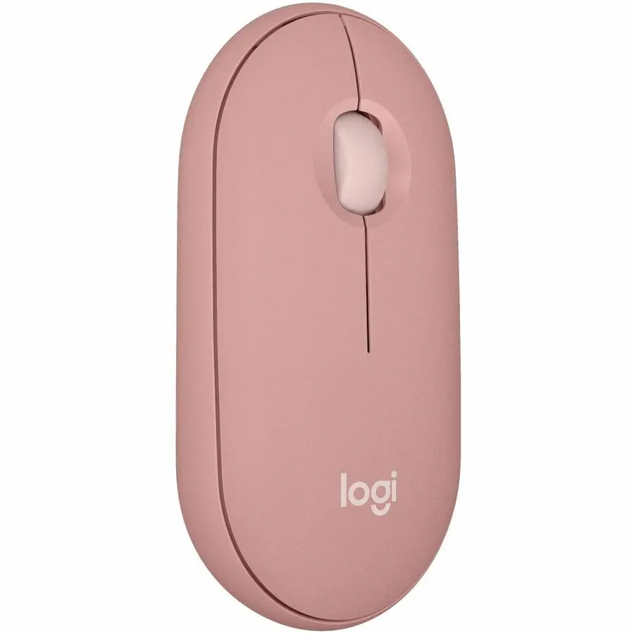 Logitech Pebble Mouse 2 M350s, Ambidextrous, 3-Button, Bluetooth, Tonal Rose
