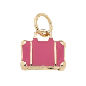 Suitcase Charm in Fuchsia