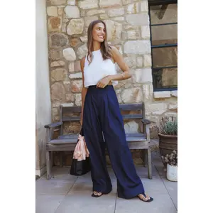 Elinor Cuffed Denim Pant - Dark Wash