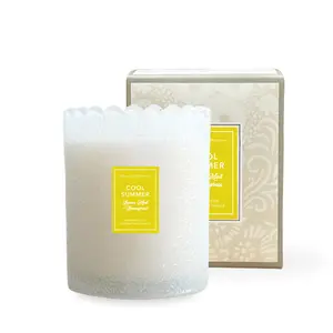 Cool Summer Lemon Mint Natural Candle 8oz Kaia Collection