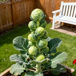 Heirloom Brussels sprouts seeds-4000PCS High Germination | Easy to Grow on Balcony | Crisp & Sweet | Light Meal Veggie Seeds