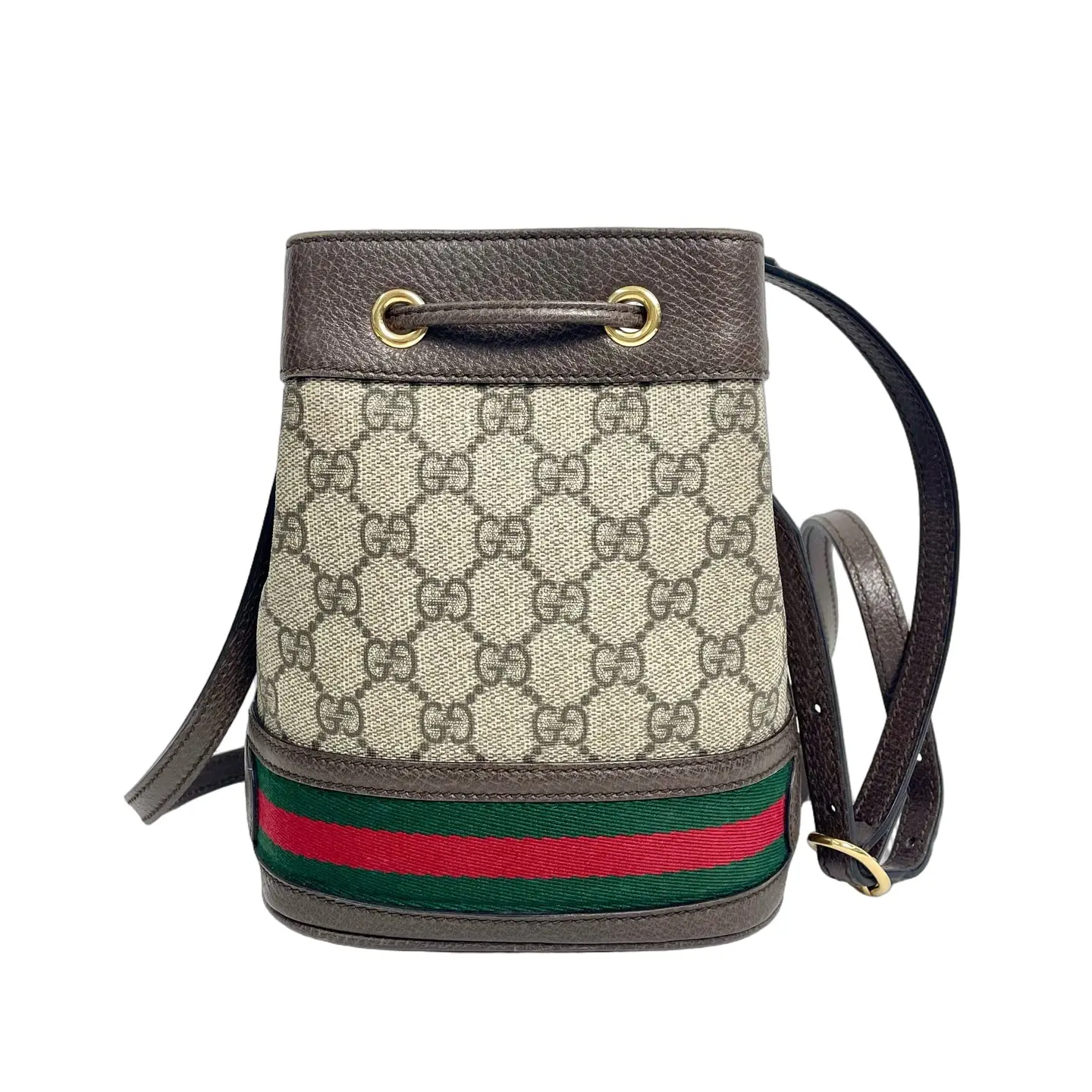 Pre-owned canvas Crossbody Bags Gucci GUCCI Beige Bucket & Drawstring Bag