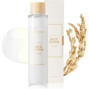 Rice Toner, 77.78% Rice Extract from Korea, Glow Essence with Niacinamide, Hydrating for Dry Skin, Vegan, Alcohol Free, Fragrance Free, Peta Approved, K Beauty Toner Moisture Skincare Skin Repair Comfort Hydrate Moisturizer Moisturizing Scent Scent Aroma