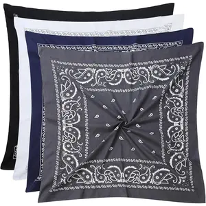 Cotton 27" x 27" Large Bandanas for Men & Women, Multi-Purpose Bandana Headbands, Square  Scarf