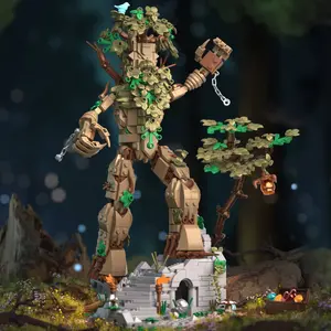 942Pcs Tree Man Building Set, Medieval Castle Building Blocks Sets, Toy Construction Kit Botanical Figure Forest Guardian Model Kits for Home Decor Easter Birthday Holiday Gifts Collection