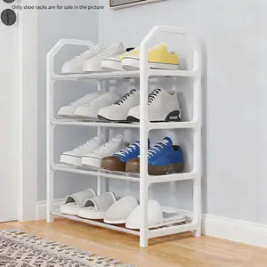 Easy 4-Tier Staircase, Nail-Free Installation, Handrail Design, Home Dormitory Storage Shelf, Space-Saving Organizer, Sturdy Shoe Shelf