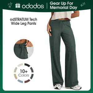 ODODOS Women's Wide Leg Pants - Ultra Soft odSTRATUM Tech Adjustable Mid-Rise Casual Pajama Lounge Pants summerwins